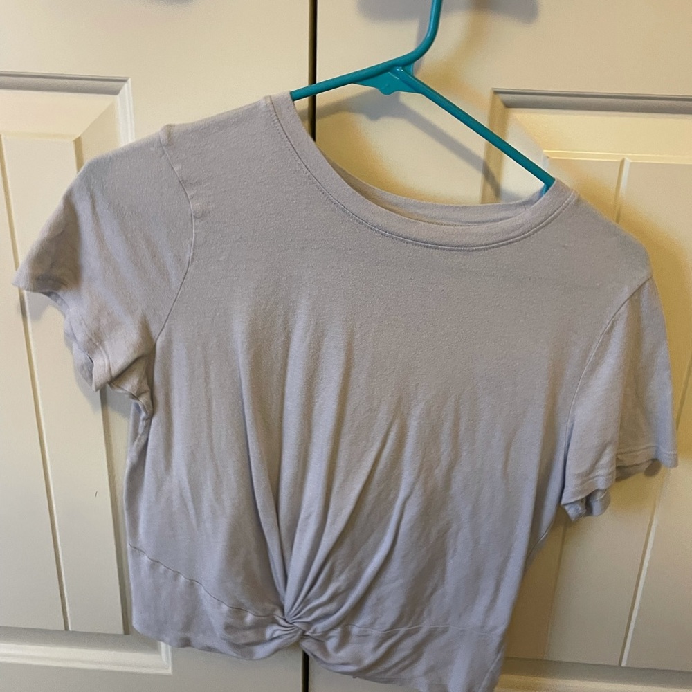 Blue tied shirt